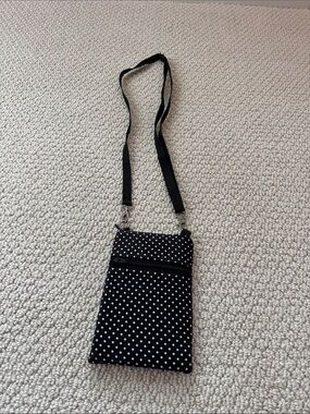 Black Polka Dot Crossbody Pouch
